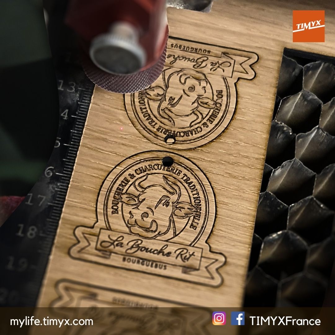 ✨Création pour La Bouche Rit ! Des portes clés à distribuer à leurs clients ✨
Gravure sur bois 🎨
Merci pour votre confiance La Bouche Rit🥩
Retrouver sur notre site : mylife.timyx.com, lien en bio, tous nos objets créatifs, personnalisables ! ➡
 #creation #creation #gravures #bois #personnalisable #fabricant