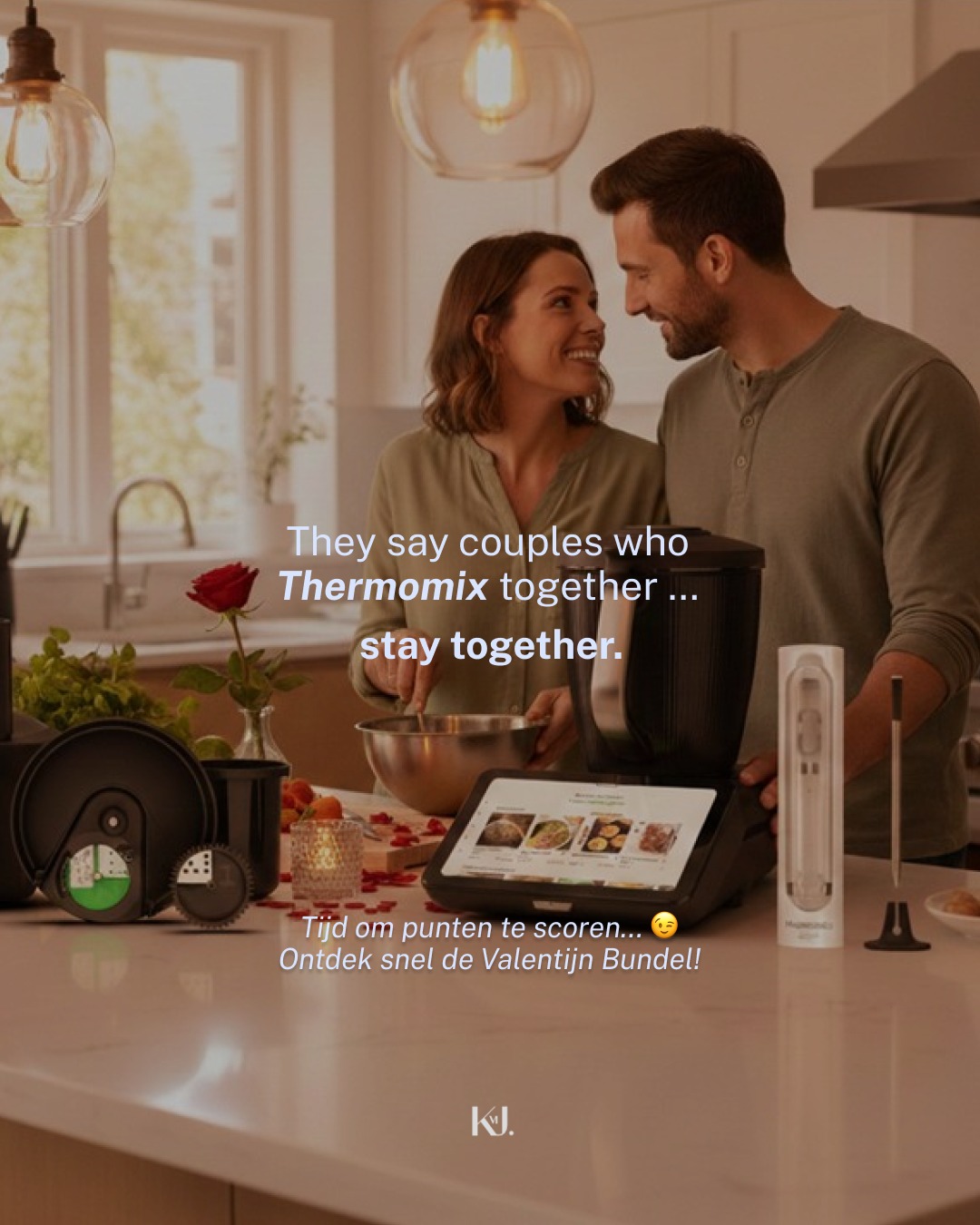 Valentijn is volgende week… ’t Is maar een tip. 😌💘 En psst… 🤫 de Thermomix staat momenteel in promotie. Nog net op tijd om je partner (en jezelf) héél blij te maken deze Valentijn. 🌹 👉 Ontdek de actie via onze webshop (link in bio) en haal nu jouw toestel in huis!