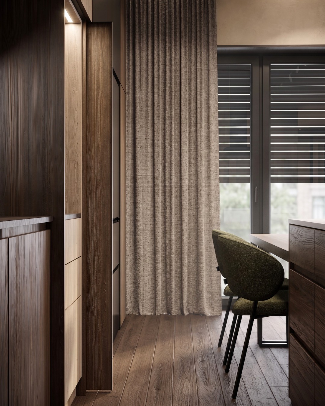HEARTH | 150 m2 | Wroclaw
exclusive interior design | modern dark luxury | warm beige interiors | statement fireplace | rich material palette | elegant spatial balance | bespoke detailing | luxury residential interiors | Wroclaw