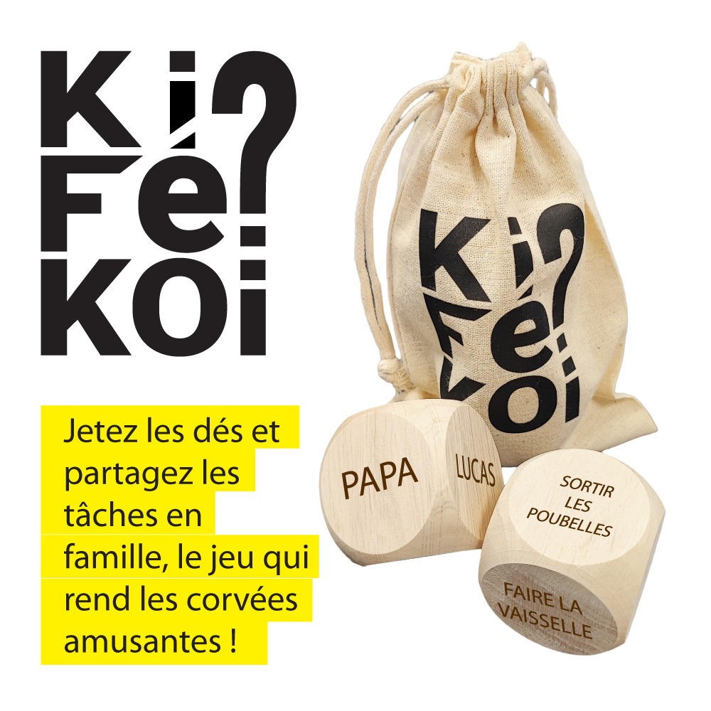 💥 STOP aux disputes sur les corvées ! 💥
🎲 Avec KIFEKOI , c'est le hasard qui décide ! Plus de négociations, plus de triche… juste du fun en famille ! 😆
👨👩👧👦 1 lancer, 1 corvée, 1 volontaire… Qui va sortir l'aspirateur cette fois ? 🧹
🔥 Testez-le et transformez vos tâches ménagères en jeu !
📦 Disponible dès maintenant ! 🚀
👉 Taguez votre famille et osez le défi KIFEKOI !
#KifekoiChallenge #famille #menage #enfants #parent
🔗 https://mylife.timyx.com/boutique/jeu-de-des-kifekoi/