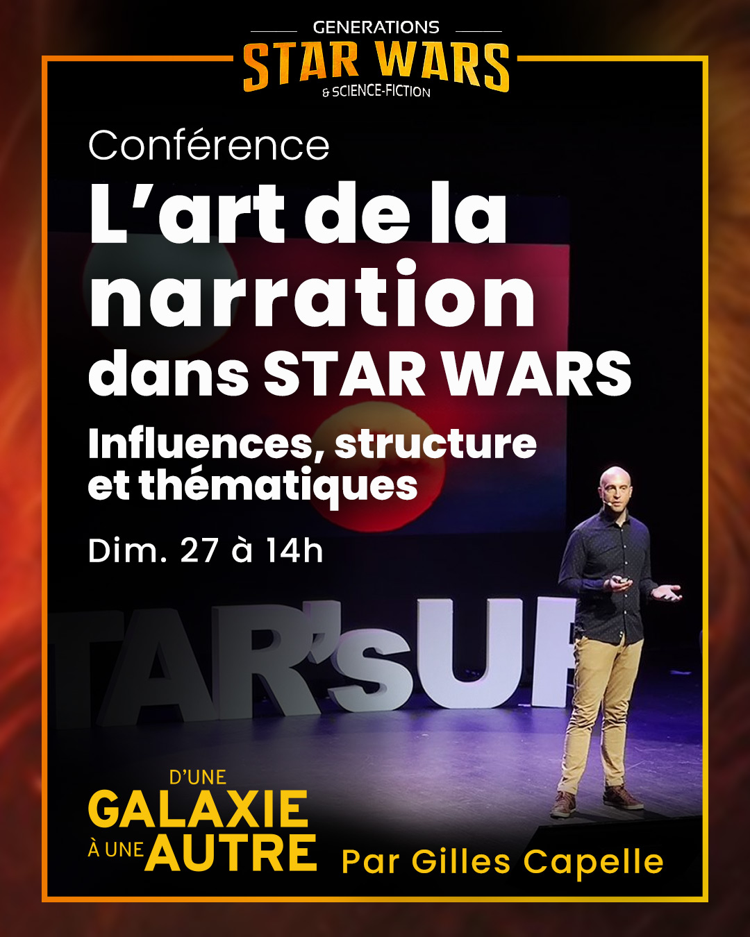 Ravi de retrouver @genstarwars pour explorer l'art de la narration dans la saga #starwars. Rdv le dimanche 27 Avril 2025 dans l'espace Jakku. #GenSW2025
