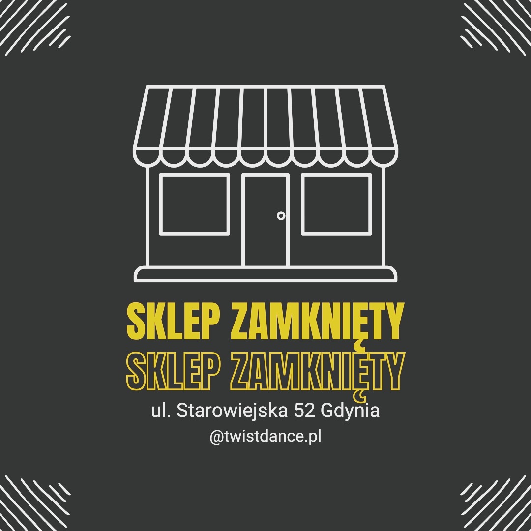 Od dnia 08.12.2025 nasz sklep stacjonarny w obecnej lokalizacji zostaje zamknięty. 🔇🔇🔇
👉Wszystkie zamówienia będą zrealizowane bez zmian.
👉Już niedługo na naszej stronie www.twistdance.pl znajdziecie więcej produktów nowych marek. 🤩
👉W najbliszą sobotę 13.12 widzimy się na Turniej Tańca w Kowalach💃🕺
Do zobaczenia! 🥰
