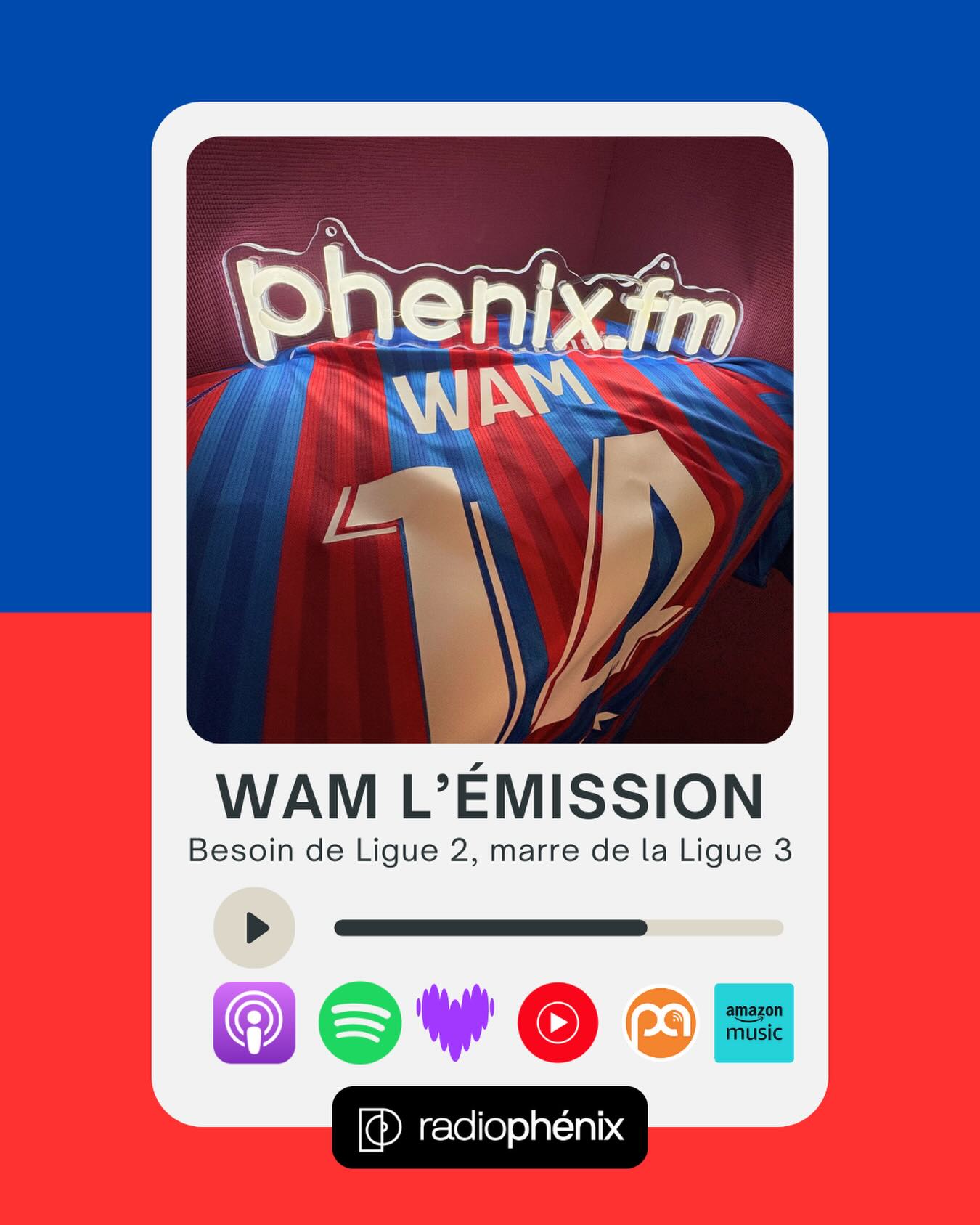🎧 Le portrait de @gael.clichy, le débrief de ses débuts au @smcaen (et du concert d’@orelsan ...), notre nouveau jeu « le Moyenthéon » (100% plagié sur l’excellent @mousecast.pod de @mehdimouse et @ngiraanstagram 😉), les début de @stevesavidange dans le Stand Up en première partie de @tristanlucas14...et une chanson qui reste dans la tête, c’est à découvrir en podcast !
👉 Liens en bio
📋 Avec : @lacaencaneuse, Savidange, @aureliendewam, JB, @sebwam et Renaud
📻 @radiophenix 🎧 Le portrait de @gael.clichy, le débrief de ses débuts au @smcaen (et du concert d’@orelsan ...), notre nouveau jeu « le Moyenthéon » (100% plagié sur l’excellent @mousecast.pod de @mehdimouse et @ngiraanstagram 😉), les début de @stevesavidange dans le Stand Up en première partie de @tristanlucas14...et une chanson qui reste dans la tête, c’est à découvrir en podcast !
👉 Liens en bio
📋 Avec : @lacaencaneuse, Savidange, @aureliendewam, JB, @sebwam et Renaud
📻 @radiophenix