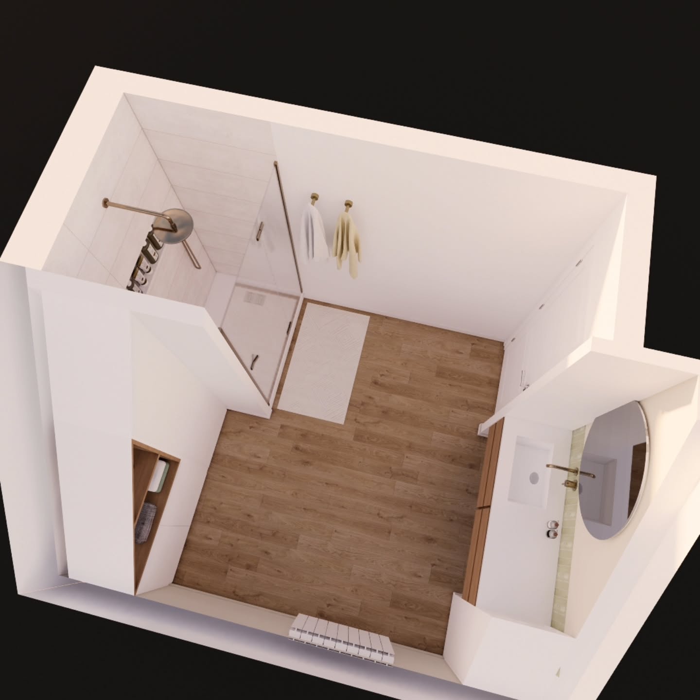 ✨ Plan 3D - Avant / Après - Salle d’eau rénovée ✨
Trop vieillissante, cette salle d’eau ne correspondait plus aux besoins de ses propriétaires et souhaient pouvoir se projeter avec travers des plans 3D.
Le cahier des charges :
🚿 une douche plus grande,
🧼 une vasque plus généreuse,
🗄️ davantage de rangements,
🎨 et une ambiance intemporelle dans des tons beige clair, ponctués d'une légère touche de vert d’eau.
Nous avons repensé l’espace pour le rendre à la fois fonctionnel, lumineux et apaisant. Les rangements intégrés permettent aujourd’hui un usage quotidien plus confortable, sans alourdir l’esthétique.
Résultat : une salle d’eau élégante, pratique et pensée pour durer 🤍
Carrelage @sottocer et @kerabenceramics
Echantillons disponibles chez @carrelagesetparquetsoise
#bathroom #decoration #salledebain #renovation #deco