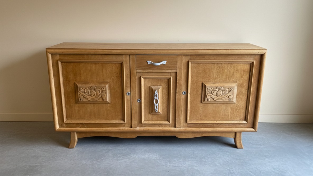 Retour aux Sources & Seconde Vie 🔥Aujourd’hui, on met à l’honneur ce magnifique buffet aux formes généreuses et au caractère bien trempé ! 🤩
Entièrement réalisé en chêne, il a retrouvé toute sa splendeur grâce à un aérogommage minutieux, suivi d’un ponçage doux et d’une vitrification protectrice. Le grain du bois est juste sublime.Le souci du détail ne s'est pas arrêté au bois : toutes les ferrures ont été soigneusement retirées pour être décapées une à une, redonnant au meuble tout son éclat d'origine. 🛠️Ce buffet, avec ses lignes galbées et ses détails sculptés, est un véritable témoin de l'élégance du style Art déco dont je raffole tant! Né dans les années folles, ce mouvement a révolutionné le design en prônant la modernité et l'ornementation stylisée. Chaque pièce Art déco raconte une histoire de glamour et de savoir-faire.Et la meilleure partie ? Ce trésor ne sera pas mis en vente ! Il a été restauré avec amour pour retourner chez sa propriétaire, qui pourra de nouveau profiter de son charme intemporel. Une belle transmission de patrimoine. ❤️#ArtDeco #MeubleAncien #RestaurationMeuble #ChêneMassif #SecondeVie #Upcycling #HomeDecor #DesignVintage #BuffetArtDeco #MobilierVintage #BoisMassif #FaitMain #Patrimoine #DecorationInterieur #AvantApres #AmourDuBois #MeubleDeFamille #EleganceVintage #ArtisanatFrancais #aerogommage