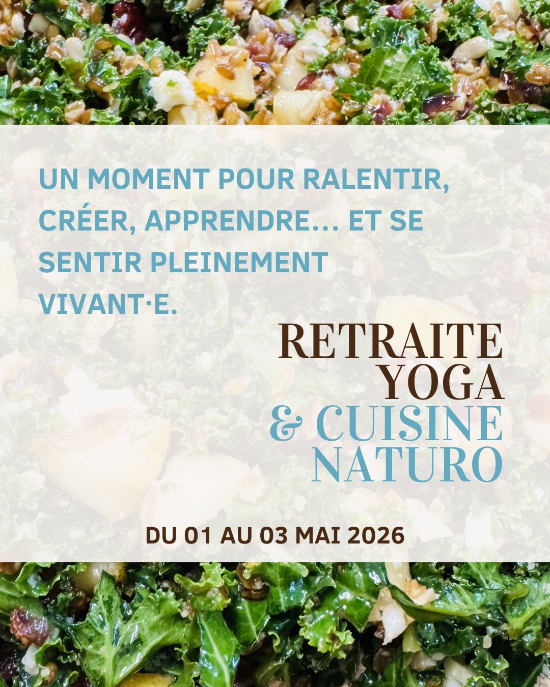Accueil 3 Cuisiner. Comprendre. Inventer.
Transformer cette matière première et créer un plat avec des saveurs, des couleurs 🌈, du relief. Ecouter son intuition. Se faire confiance. Apprendre à oser 🔥.
Retrouver (ou trouver 😉) l’amour de cuisiner et de partager en toute simplicité.
Entre deux pratiques de yoga, la cuisine devient un espace vivant où l’on met les mains dans la matière. Où l’on respire autrement. Où l’on transforme des produits simples en assiettes vibrantes ✨.
Ces ateliers ne seront pas de simples moments pour “préparer les repas”. Ils seront des temps d’exploration, de transmission et de connexion. Nous apprendrons à révéler la beauté du végétal 🌱. À comprendre ce qui crée la gourmandise. À jouer avec les textures, les contrastes, les cuissons justes. À oser les assaisonnements qui éveillent.
Une cuisine intuitive, sensorielle, profondément vivante. Une cuisine qui nourrit le corps vraiment.
On rôtira, on torréfiera, on mélangera, on goûtera. On parlera gras, équilibre, saisonnalité, vitalité. On découvrira comment une huile bien choisie, une herbe fraîche, un zeste inattendu peuvent transformer une assiette. Mais surtout, on vivra. Les mains farinées. Les éclats de rire autour du plan de travail. Les discussions qui se prolongent à table 🥗. Les silences aussi, pleins et paisibles.
Ces ateliers sont une invitation à reprendre confiance. À comprendre la cuisine plutôt que suivre mécaniquement une recette. À repartir avec des clés concrètes, simples, puissantes ❤️. Et peut-être plus encore : le sentiment d’avoir touché quelque chose d’essentiel.
Pendant ce week-end hors du temps, la cuisine dialoguera avec le yoga. Le mouvement ouvrira l’espace. La nourriture viendra l’ancrer. Un va-et-vient entre souffle et saveurs. Entre intériorité et partage. Entre puissance et douceur. Une expérience profondément humaine. Nourrissante. Authentique. Un moment pour ralentir, créer, apprendre… et se sentir pleinement vivant·e 🙏
Il y a seulement 14 places. RDV du vendredi 1er (férié) au dimanche 3 mai 2026 au domaine de @domaine.coatcren.
Tape « info » et on t’envoie tout le détail en MP 🙌. Réservation : 06 09 32 80 17.