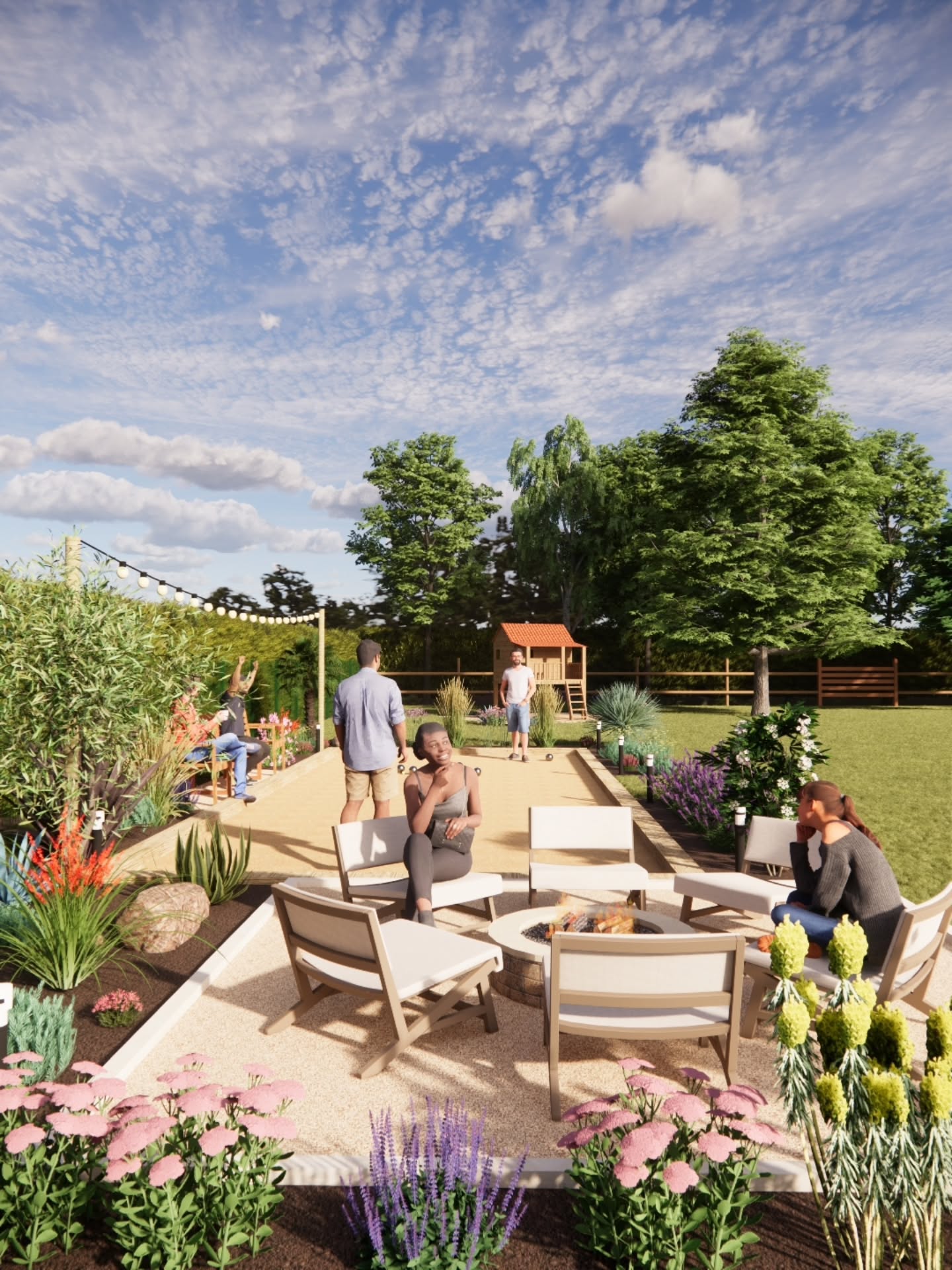 PARTIE 2
✨ Aménagement paysager – Esprit méditerranéen ✨
Le souhait de nos clients : transformer leur extérieur en un véritable lieu de vie chaleureux et convivial, inspiré des ambiances méditerranéennes.
🌿 Nous avons imaginé un jardin structuré et vivant, où chaque espace a sa fonction :
👉 Un terrain de pétanque accompagné de son brasero, parfait pour prolonger les soirées d’été
👉 Une serre revisitée, pensée comme un cocon pour les soirées plus fraîches, équipée d’un vidéoprojecteur pour des moments uniques
👉 Un potager en bacs surélevés, alliant praticité et esthétique
👉 Un massif végétal à l’avant de l’abri de jardin, pour adoucir et intégrer harmonieusement la structure
👉 Et une végétalisation autour de la cabane en bois, créant un univers naturel et ludique pour les enfants 🌱
Un projet où nature et convivialité se rencontrent, pour un extérieur pensé comme une véritable extension de la maison.
🌞 Prêts à vous évader sans quitter votre jardin ?
#amenagementexterieur #exterior #jardin #garden