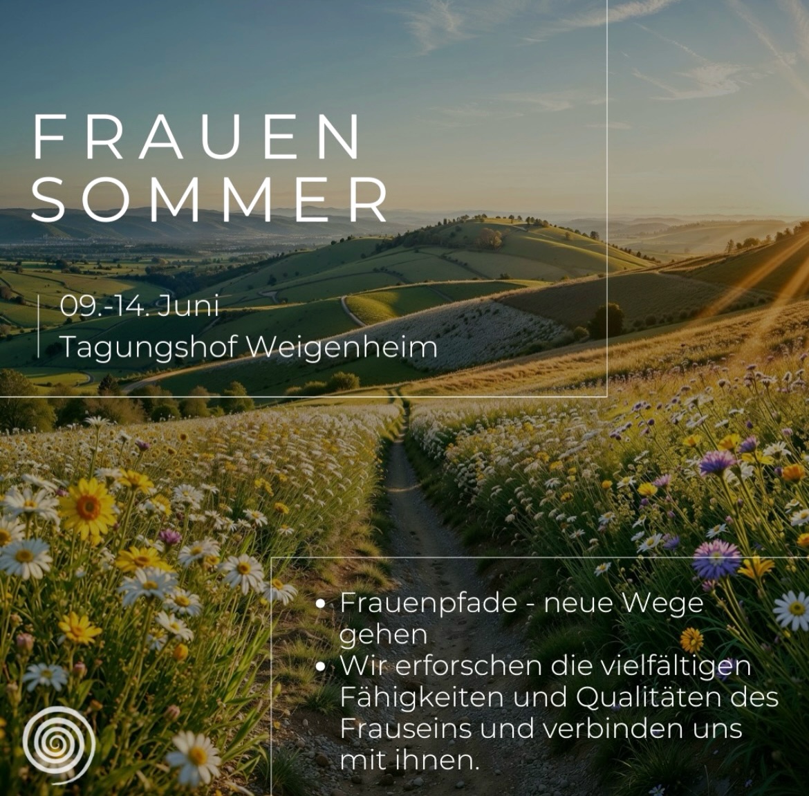 Bald geht’s wieder los zum Frauensommer. Ein wunderschönes Seminar in reiner Frauenenergie durch die wir eine ganz besondere Atmosphäre kreieren und uns den Themen des Frauseins widmen und neue Wege gehen.
Seid dabei, ich freue mich auf dich ❣️