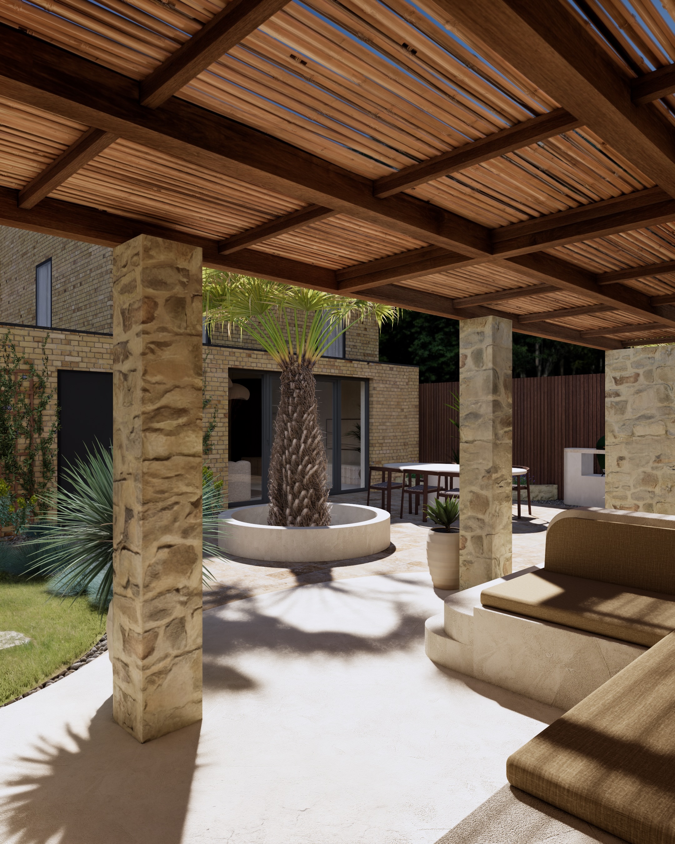 Tuinontwerp Heerhugowaard. Inmiddels is het terras van dit project aangelegd en kijken wij uit naar de rest van de uitvoering. 💚🌴
#tuinontwerp #gardendesign #interiordesign #mediterraansetuin #mediteriangarden