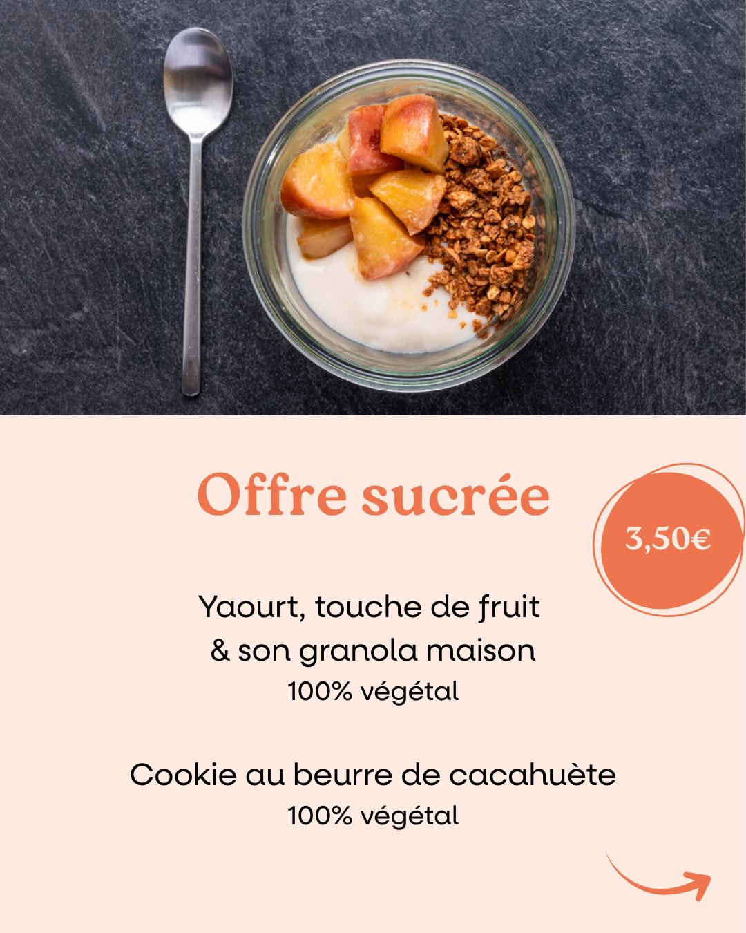 🥙 Le « Vébab » ça vous parle !? C’est l’équivalent du kébab mais en version végétale ! En dessert, on te propose yaourt & granola ou cookies au beurre de cacahuète 🥜 Qui sera là mardi ?
#kebab #vebab #vege #vegetarien #vegetalien